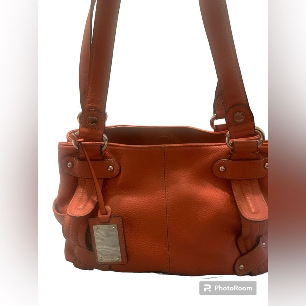 Tignanello Coral Orange leather Purse